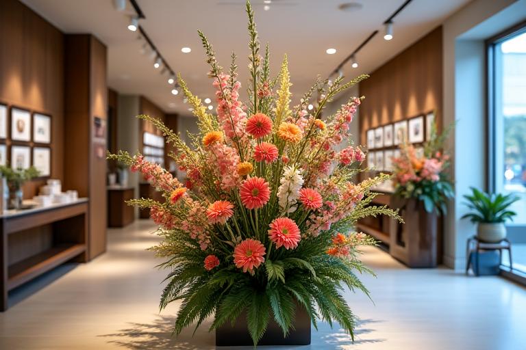 店内の中心に置かれたアート作品